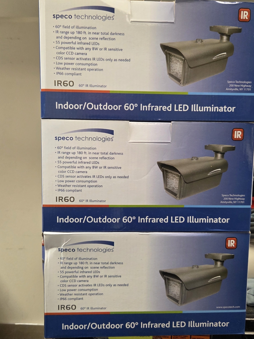 IR60 Indoor/Outdoor 60° Infrared LED Illuminator - Black